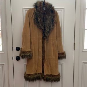 Delias suede/fur coat